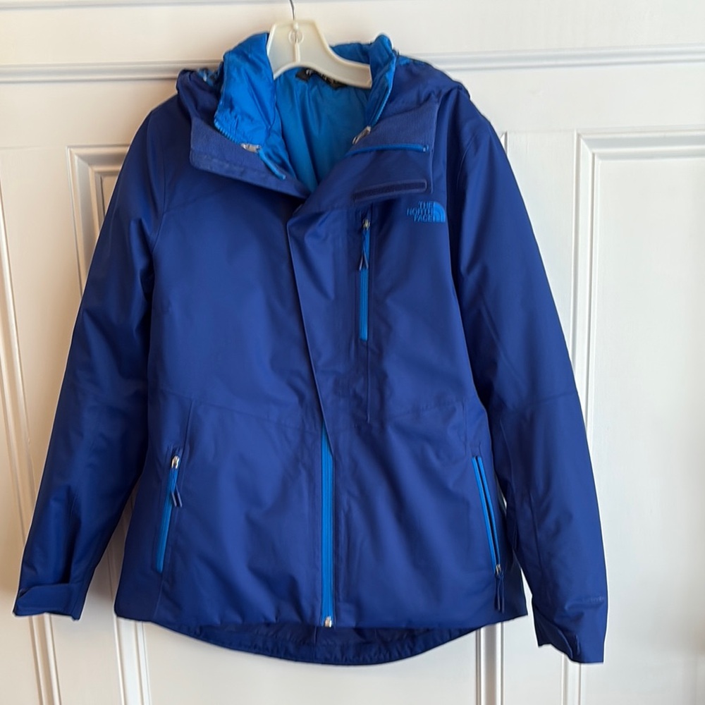The North Face Royal Blue 2 in 1 Jacket- Inside jacket zips out
